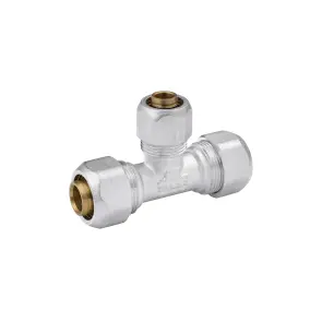 Тройник металлопластиковый Karro 20х16х20 мм никелированный KR-0733 №1
