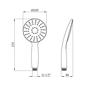 Воронка для ручного душа Kroner KRM - C720 №2