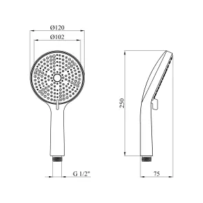 Лейка для ручного душа Kroner Element 2801512915Z-3801 №2