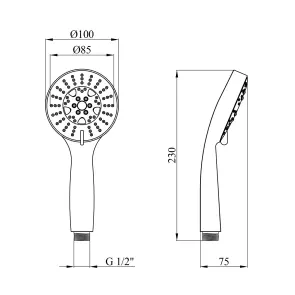 Лійка для ручного душу Kroner KRM - C721 №2