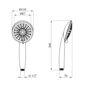 Лійка для ручного душу Kroner KRM - C722 №2