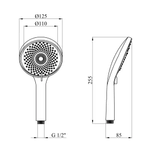 Лійка для ручного душу Kroner KRM - C725 №2