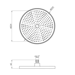 Лейка для верхнего душа Kroner Element 2801532915Z-3801 №2