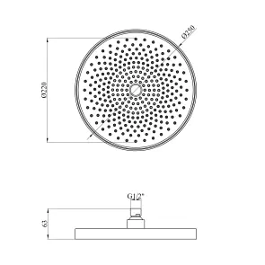 Лейка для верхнего душа Kroner Element 2801562915Z-3801 №2