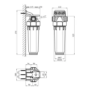 Фільтр магістральний в зборі Rozma 1/2" №2