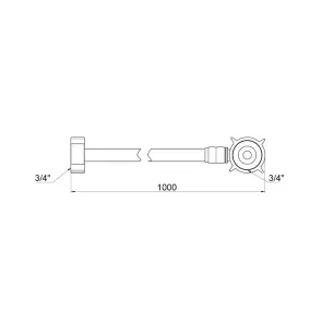 Шланг заливной для стиральной машины Kroner KRM 3/4" ВВ 100 см №2