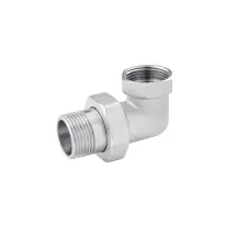 Згін-американка кутова Karro 1" ВЗ нікельована KR-3103