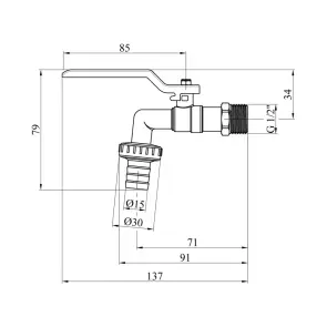 Кран для полива Karro 1/2" PN40 никелированный KR-2001 №2