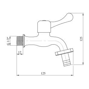 Кран для поливу Agua Toledo - C099 1/2'' ЗР №2