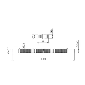 Шланг зливний для пральної машини Kroner KRP - DR100 100 см №2
