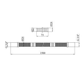Шланг сливной для стиральной машины Kroner KRP-DR150 150 см №2