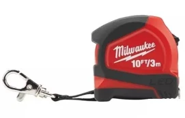 Рулетка метрическая MILWAUKEE с LED подсветкой, 3м, (12мм)