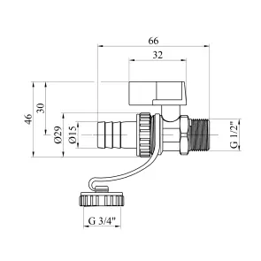 Зливний кран Karro 1/2" РЗ нікельований KR-11074 №2