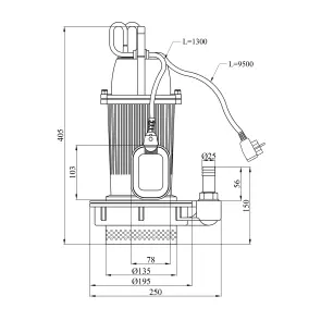 Насос дренажний Pumpman QDX1,5-32-0,75 кВт Hmax 33 м Qmax 7,2 куб.м 750 Вт №2