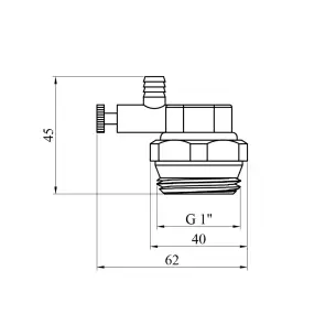 Распределитель для коллектора Karro 1" латунный KR-5010 №2