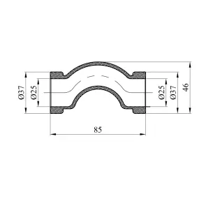 Обвод короткий PPR Baux 25 мм №2