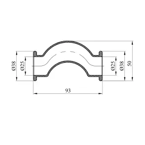 Обвід короткий PPR GrandiTherm 25 мм №2