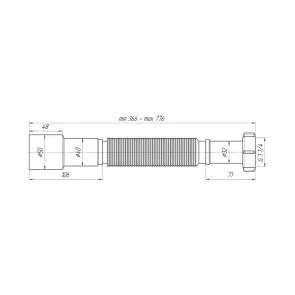 Гофра ANIplast 1 1/4"х40/50 мм 410-800 мм K206 №2