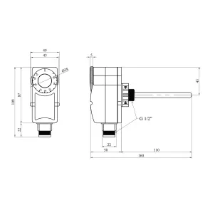 Термостат занурювальний Karro 1/2'' РЗ 90°С KR-1089 №2