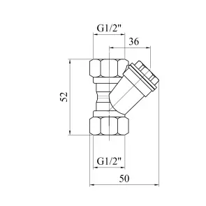 Фільтр грубої очистки для газу Karro 1/2" ВВ латунний KR-202 №2