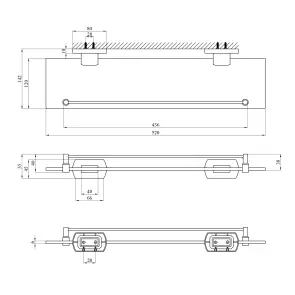 Полиця для ванної кімнати Kroner KRP Graz - C95611 №2