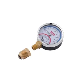 Термоманометр Karro 1/2"х1/4" вертикальний 63 мм KR-1086А №4
