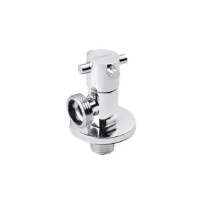 Кран приладовий для підключення Karro 1/2"х3/4" ЗЗ хромований KR-3128 №1