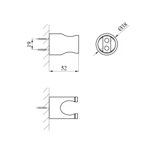 Тримач для душу Kroner Element 2840872923Z-5301 №2