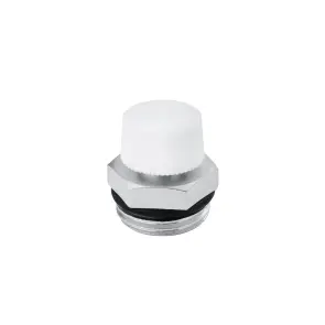 Кран Маєвського Karro 1/2" біла ручка, нікельований KR-85008 №1