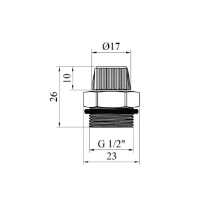 Кран Маєвського Karro 1/2" біла ручка, нікельований KR-85008 №2