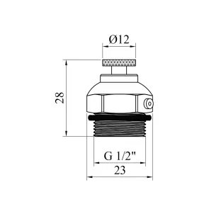 Кран Маевского Karro 1/2" ручка никелированная KR-85010 №2