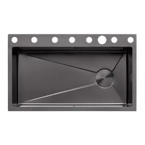 Кухонная мойка Kroner KRP Schwarze - SET7545F4HM PVD (3.0/0.8 мм) №3