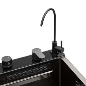 Кухонная мойка Kroner KRP Schwarze - SET7545F4HM PVD (3.0/0.8 мм) №7