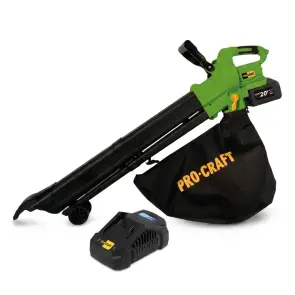 Акумуляторний пилосос-повітродувка Procraft VB22 (Швидка зарядка + 1 АКБ на 8А) №1