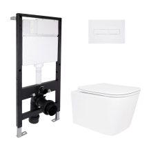 Готове рішення Qtap для ванної кімнати: підвісний унітаз Crow Rimless 485x340x330 + комплект інсталяції Standard (лінійна клавіша White)