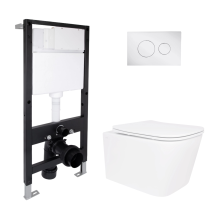 Готове рішення Qtap для ванної кімнати: підвісний унітаз Crow Rimless 485x340x330 + комплект інсталяції Standard (кругла клавіша Chrome)