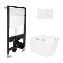 Готове рішення Qtap для ванної кімнати: підвісний унітаз Crow Rimless 485x340x330 + комплект інсталяції Standard (кругла клавіша White)