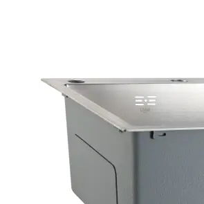 Мойка для кухни интегрированная Lidz Handmade Max 500 H7849R Brushed Steel, 3,0/1,0 мм, крыло справа, увеличенная чаша LDH7849RBRU49464 №6