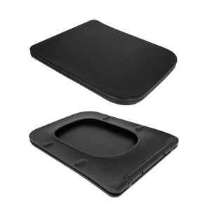 Унітаз підвісний Qtap Gemini Ultra Quiet 485×340×350 мм, Matt Black, з сидінням Slim Duroplast / Soft-close / Quick Release QTGEM28BLM50505 №8