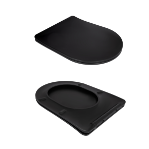 Унітаз підвісний Qtap Taurus Ultra Quiet 515×360×350 мм, Matt Black, з сидінням Slim Duroplast / Soft-close / Quick Release QTTAU28BLM50504 №8