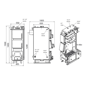 Котел твердопаливний сталевий Thermo Alliance Vulcan V 5.0 SF 20 №2