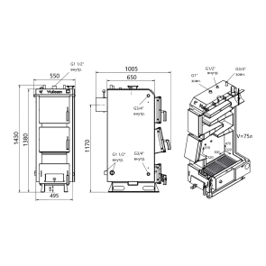 Котел твердопаливний сталевий Thermo Alliance Vulcan V 5.0 SF 18 №2