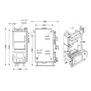 Котел твердотопливный стальной Thermo Alliance Ferrum Plus V 5.0 FSF+ 16 №2