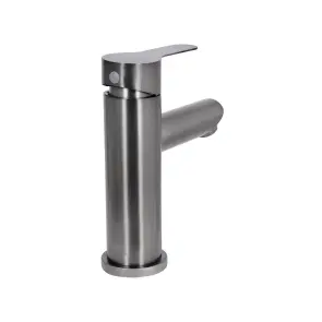 Смеситель для раковины Brinex Pure 001F низкий Gunmetal Black BRIPUR001FGRP №3