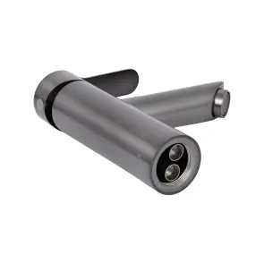 Смеситель для раковины Brinex Pure 001F низкий Gunmetal Black BRIPUR001FGRP №5