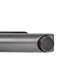 Смеситель для раковины Brinex Pure 001F низкий Gunmetal Black BRIPUR001FGRP №6