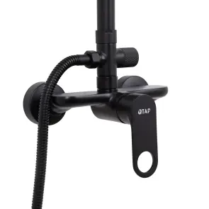 Душова система для душу Qtap Jay на два споживача QTJAY110BLM45550 Black Matt №3
