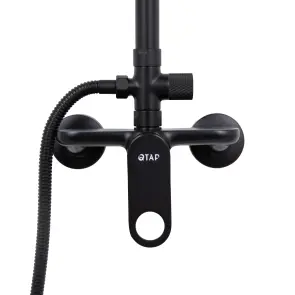 Душова система для душу Qtap Jay на два споживача QTJAY110BLM45550 Black Matt №4