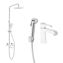 Змішувач Qtap Grand QTGRA272CRW45671 та душова система Qtap Grand WCR 1004
