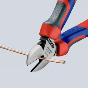 Кусачки бокові (бокорізи), діаметр 4,0мм, 160мм KNIPEX 70 05 160 T, зі страхувальним кріпленням, хромовані №3